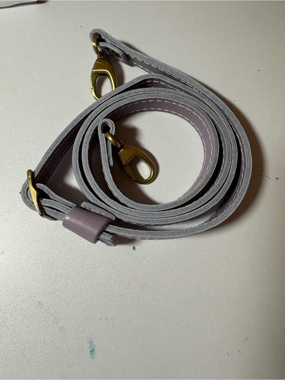 Portland Leather Mini Crossbody Purple Leather Tote Bag - Picture 3 of 8